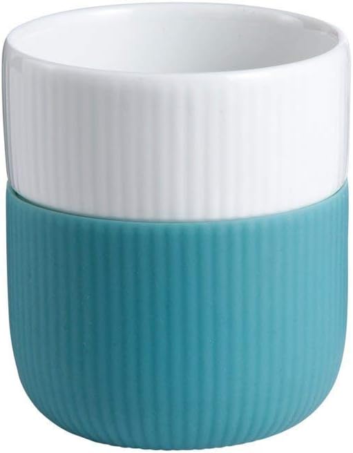 Kontrast Becher 0,33 L, Opal Renkli Modern Porselen Kupa, Silikon Kaplamalı