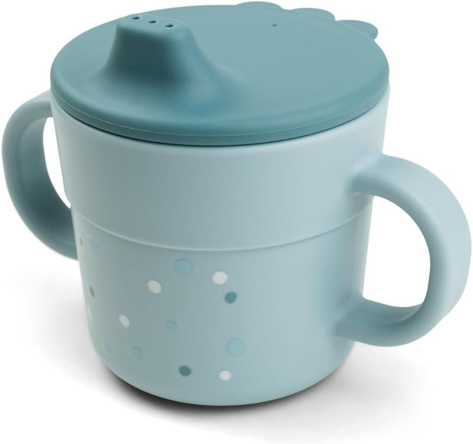 Foodie Happy Dots İçecek Bardağı 215 ml, Kapaklı ve Kulplu