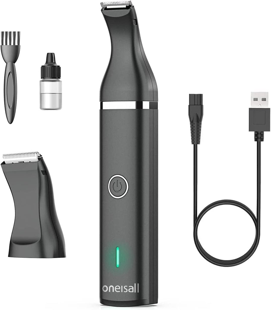 Köpek Tırnak ve Tüy Kesme Makinesi, Sessiz USB Şarjlı, Çift Başlıklı Traş Aleti