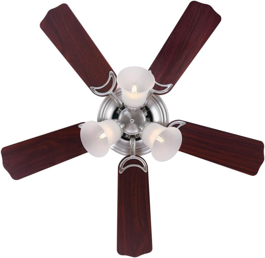 Contempra Trio 90 cm Tavan Vantilatörü, Fırçalanmış Nikel, LED Uyumlu