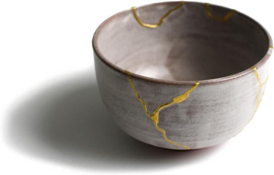Shigaraki El Yapımı 24 Ayar Kintsugi Kase 500ml Japon Seremonik Matcha Kasesi