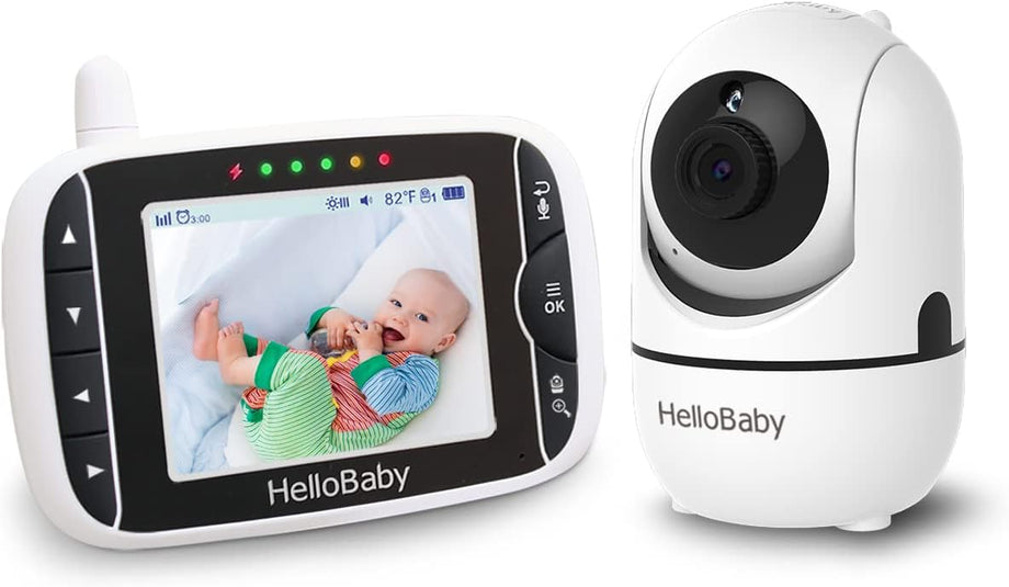 HB65 Kameralı Bebek Monitörü, 3.2” Ekran, 360° Görüş, Gece Görüşü & İnterkom