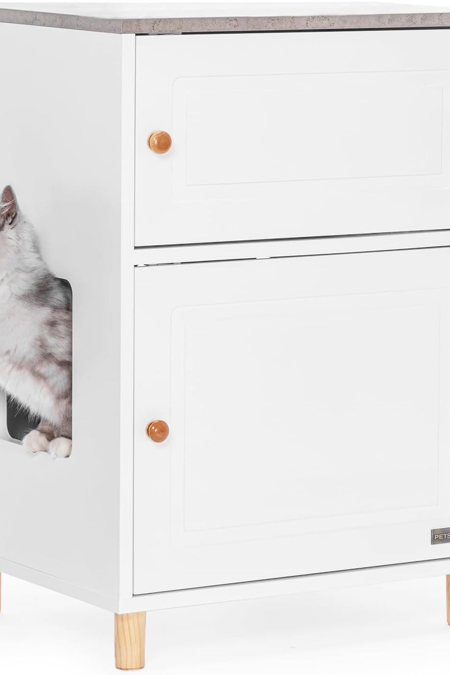 Modern Ahşap Kedi Tuvaleti Dolabı, Çok Fonksiyonlu Evcil Hayvan Mobilyası
