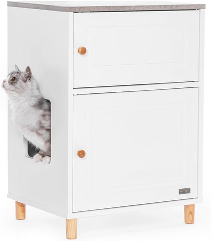 Modern Ahşap Kedi Tuvaleti Dolabı, Çok Fonksiyonlu Evcil Hayvan Mobilyası