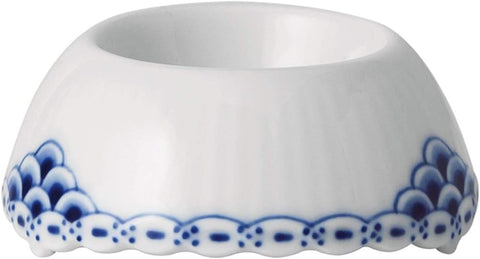Princess Yumurtalık, Beyaz ve Mavi El Boyaması Porselen Yumurta Kabı, 6.9 cm