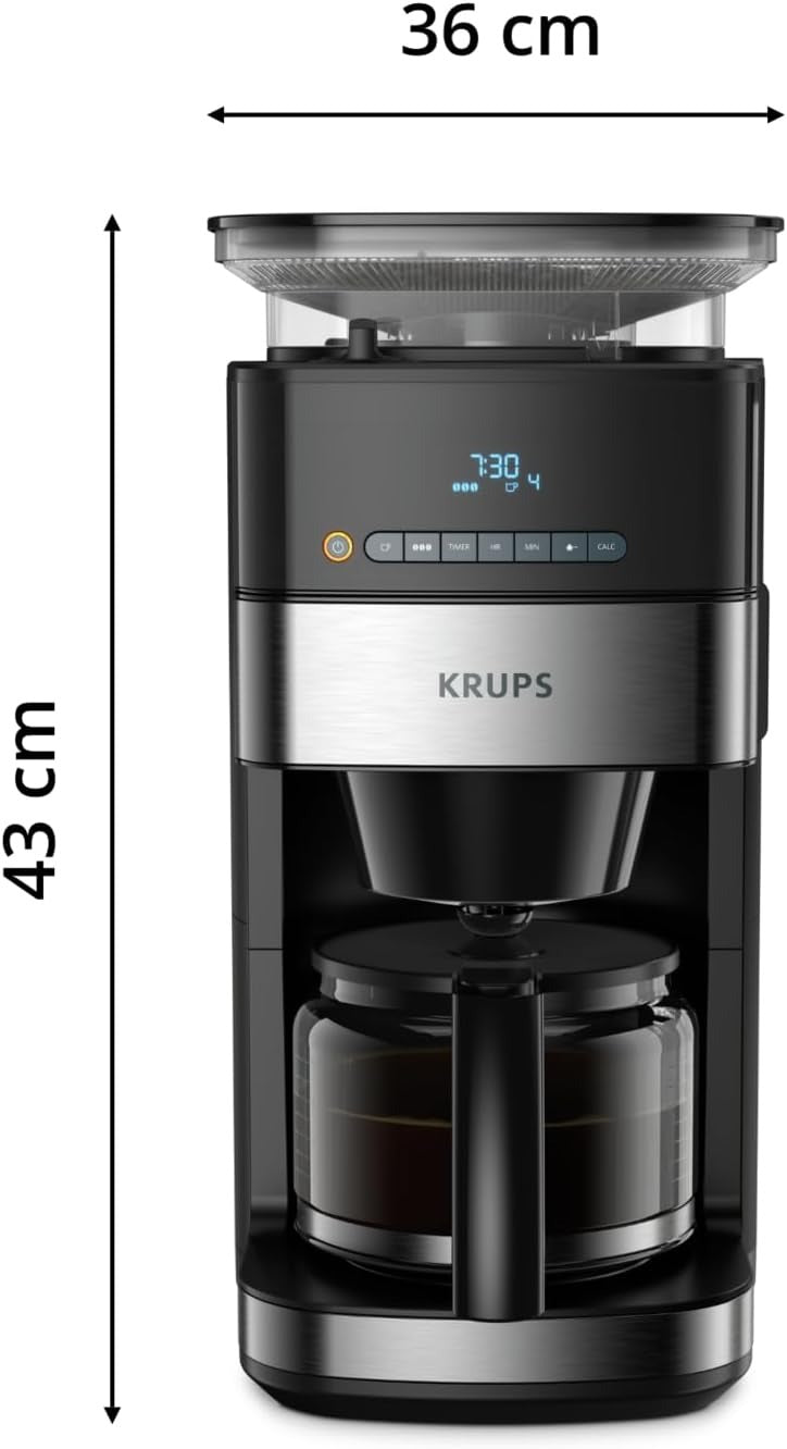 KM8328 Grind Aroma Filtre Kahve Makinesi, 1.25L, 180g Öğütücü, 15 Fincan Kapasite, 3 Öğütme Seviyesi