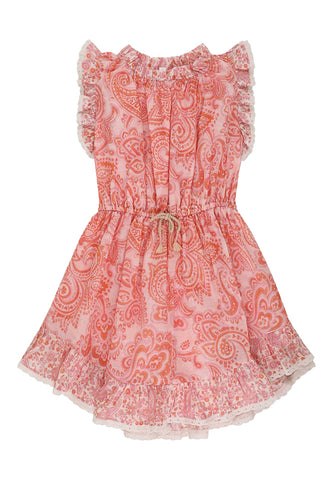Kız Çocuk Ottie Flip Elbise - Pembe Paisley