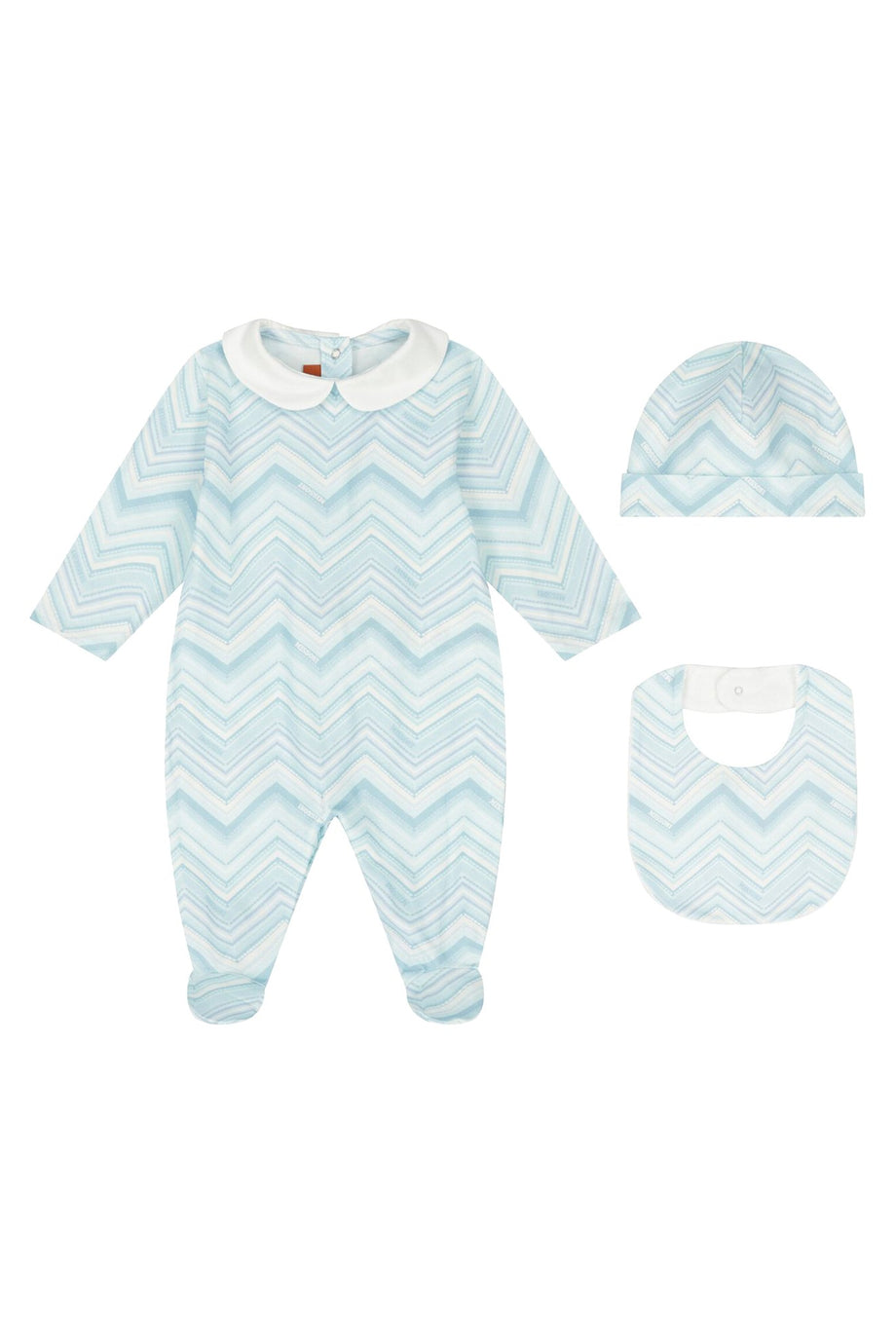 Zigzag Logolu Bebek Hediye Seti - Açık/Pastel Mavi