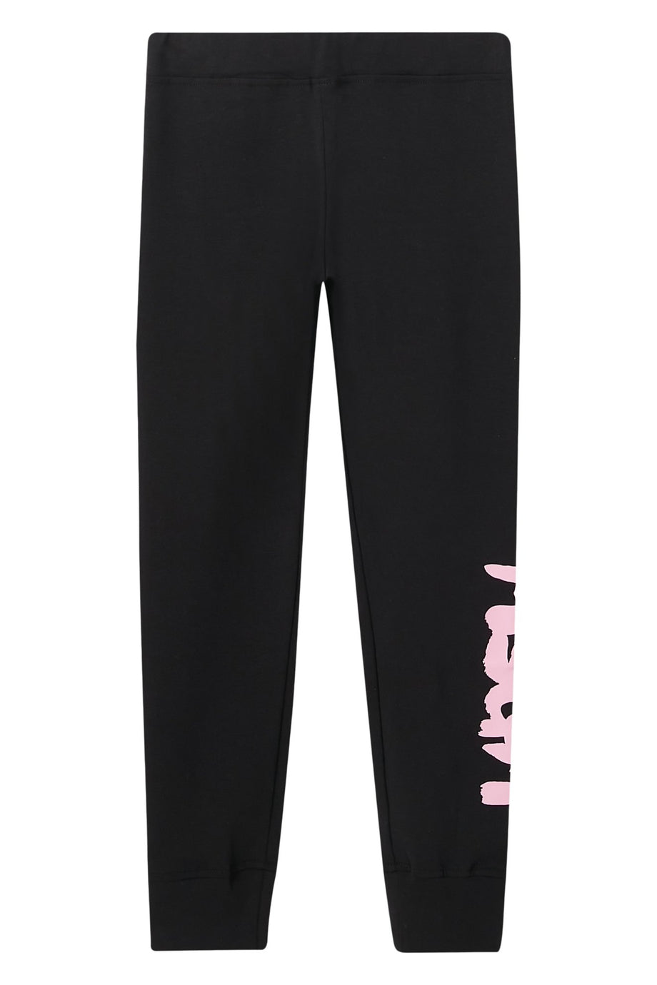 Çocuk Logo Baskılı Tayt - Koyu Pembe