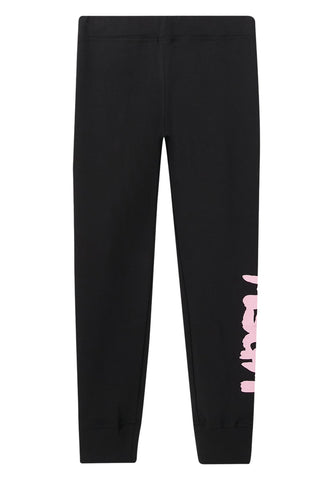 Çocuk Logo Baskılı Tayt - Koyu Pembe