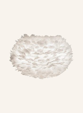 EOS Abajur, Kaz Tüyü & Kumaş, 48 cm Yumuşak Işık Tasarımı