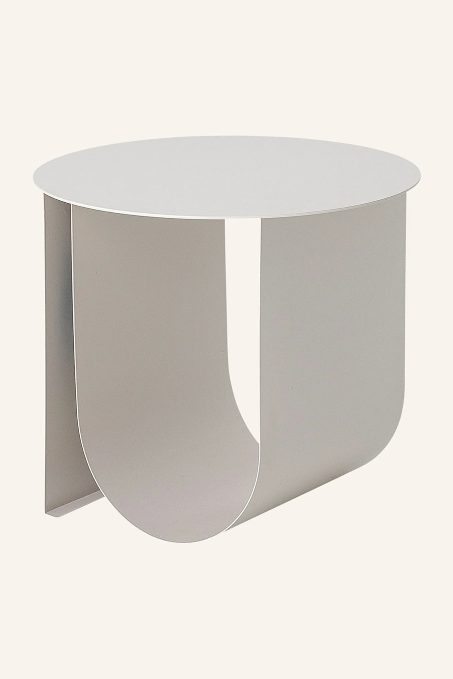 CHER Yan Sehpa, Heykelsi Form, Entegre Depolama, Metal, 38 cm