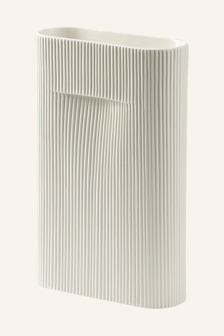 RIDGE Vazo, Gerilli Tasarım, Terracotta, 36 cm Yüksekliğinde