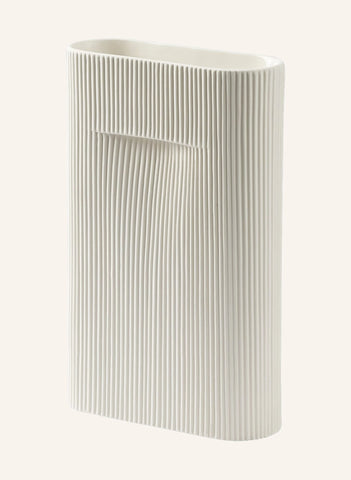 RIDGE Vazo, Gerilli Tasarım, Terracotta, 36 cm Yüksekliğinde