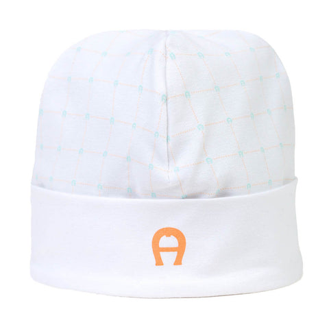 Parlak Beyaz Şapka, %93 Pamuk %7 Elastan, Yenidoğan Bebek Şapkası