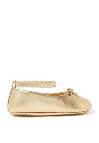 Çocuklar İçin Yürüyüş Öncesi Babet Ayakkabı - Altın