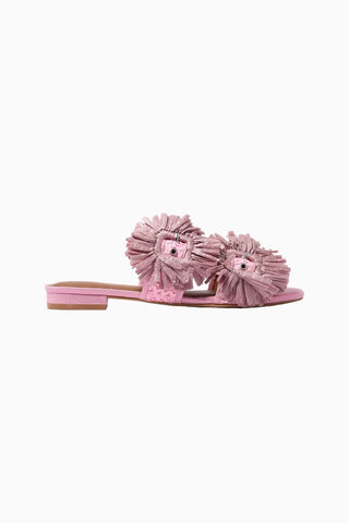 Raffia Buckle Zarif Tokalı Kadın Düz Sandalet