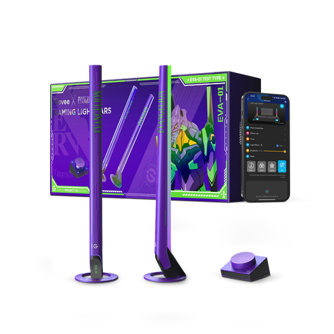 EVANGELION Oyun Lightbar, RGBIC Wi-Fi Akıllı Işık Çubuğu, 62 Sahne Modu