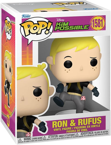POP! Disney: Kim Possible, Ron Stoppable With Rufus,9,5 cm Koleksiyonluk Vinil Figür