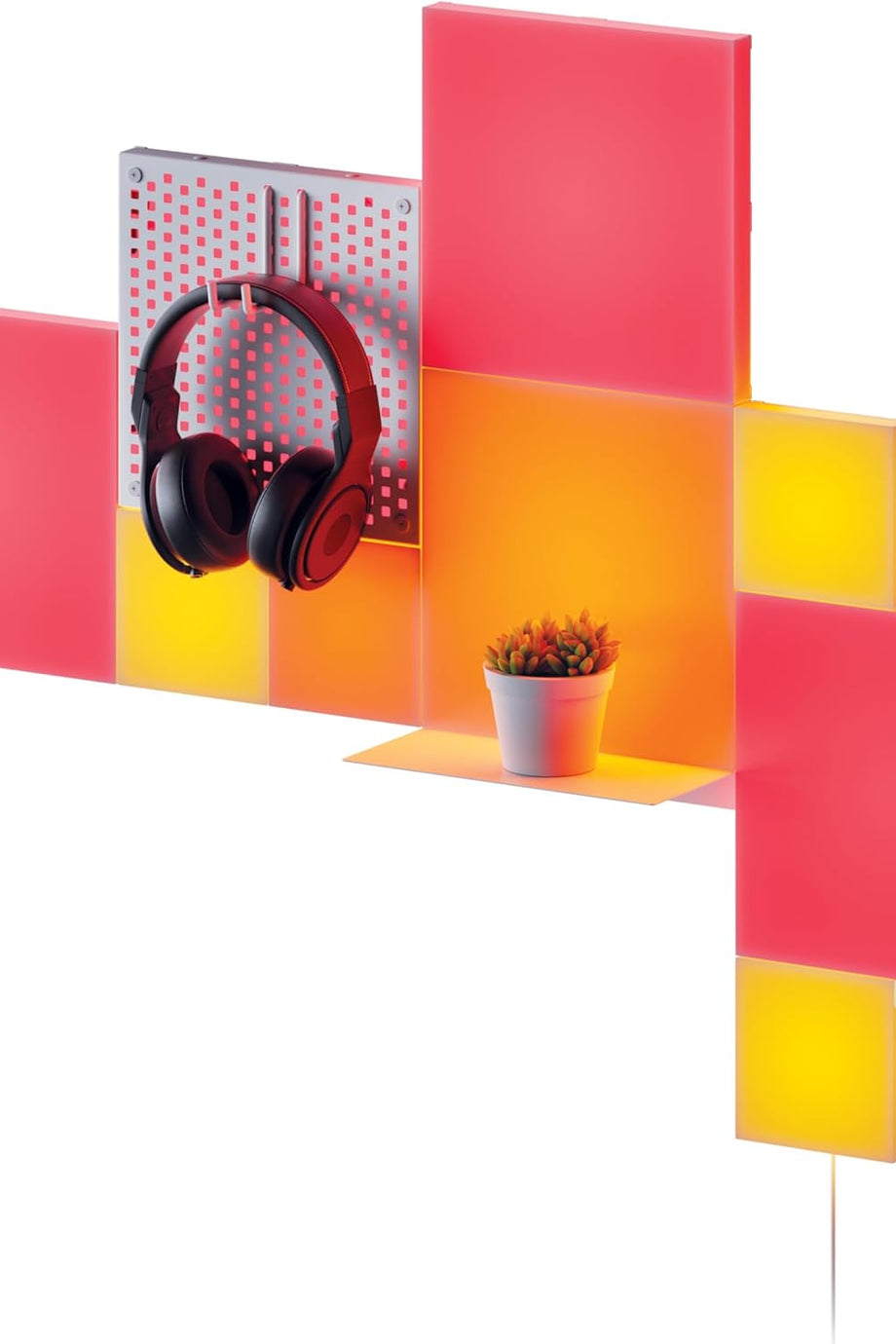 Başlangıç Seti 10'lu Paket Kombo, RGBW Renk Değiştiren Duvar Lambaları, Işık Panelleri