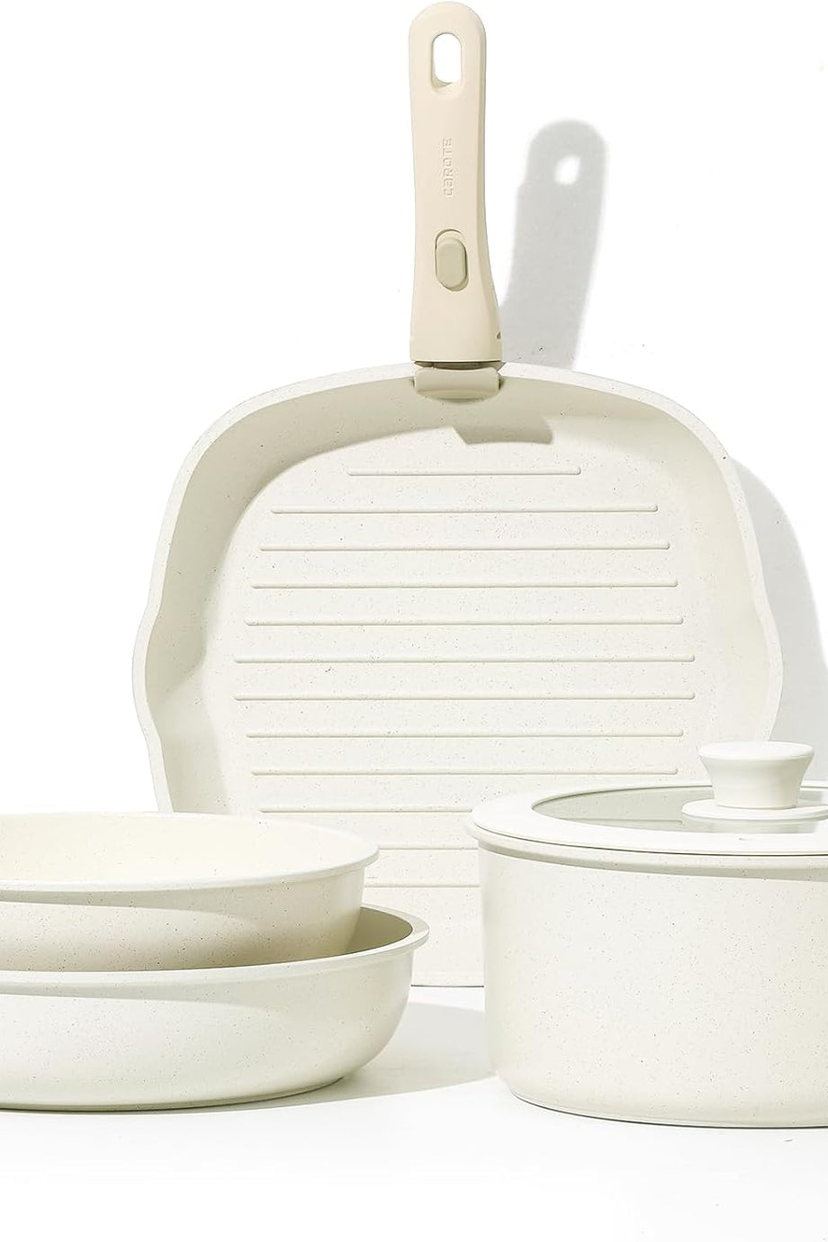 6 Parça Tencere Seti, Çıkarılabilir Saplı, Yapışmaz, İstiflenebilir, Fırına Uygun