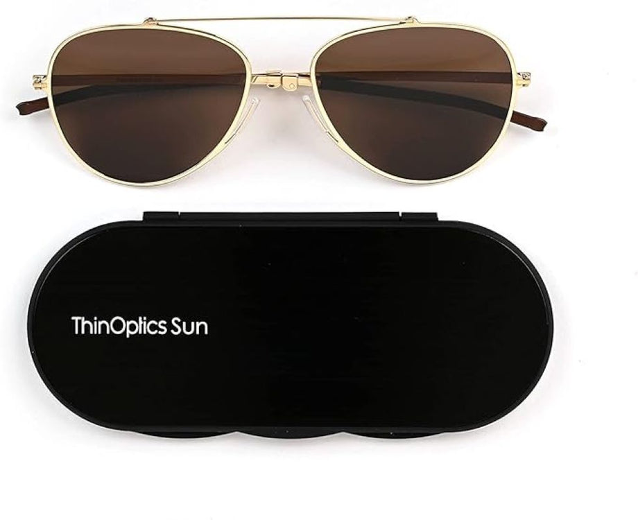 Ultra İnce Polarize Güneş Gözlüğü UV Korumalı, Unisex, Alüminyum Mıknatıslı Kılıf
