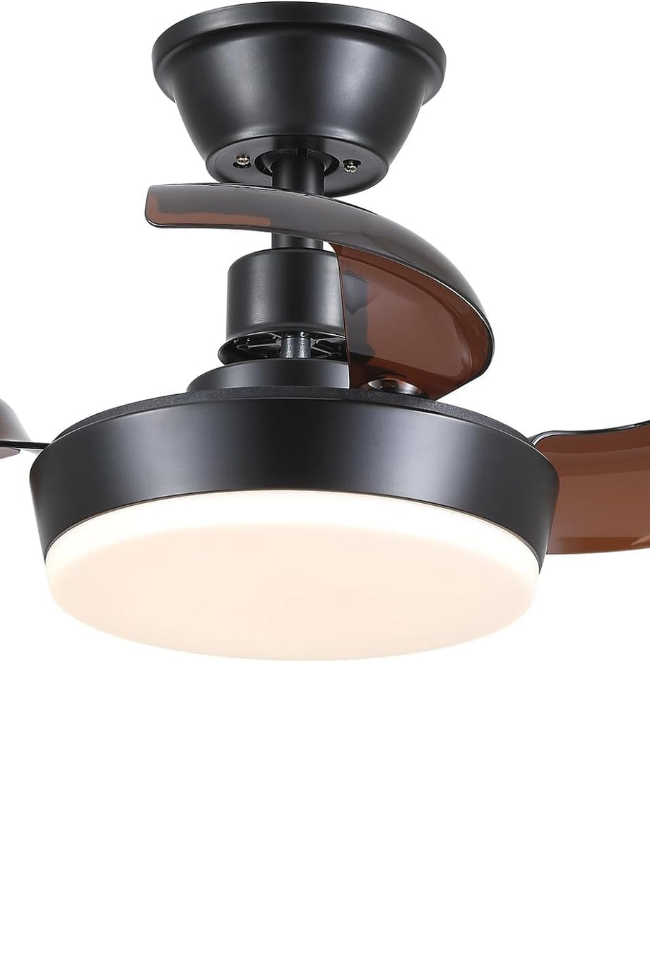 60 cm Siyah Işıklı Tavan Vantilatörü, Sessiz, Uzaktan Kumandalı, 6 Hız Ayarı