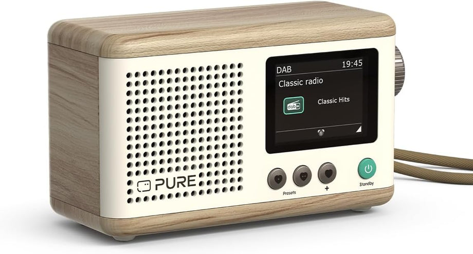 Classic Mini Dijital Radyo, DAB+/FM, Bluetooth 5.3, 15 Saat Pil