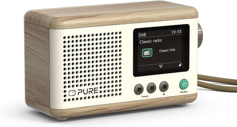 Classic Mini Dijital Radyo, DAB+/FM, Bluetooth 5.3, 15 Saat Pil