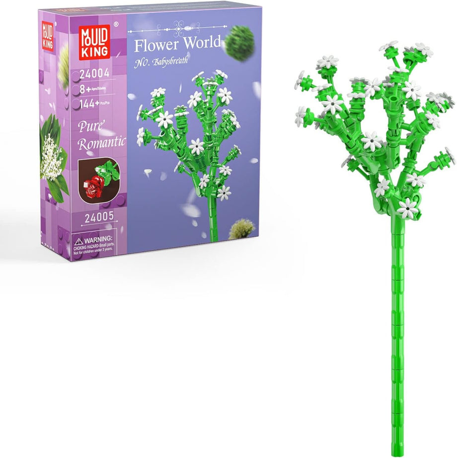24004 Çiçek Yapı Blokları Seti Botanik Koleksiyonu, 144 Parça, DIY Yapay Çiçekler
