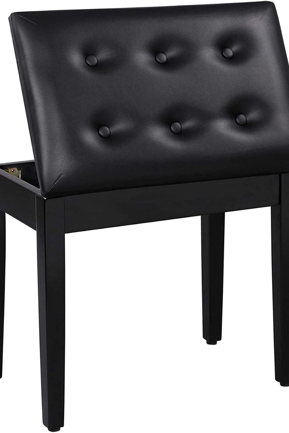 Piyano Taburesi, Yastıklı Minder, Saklama Bölmesi ve Şık Siyah Tasarım