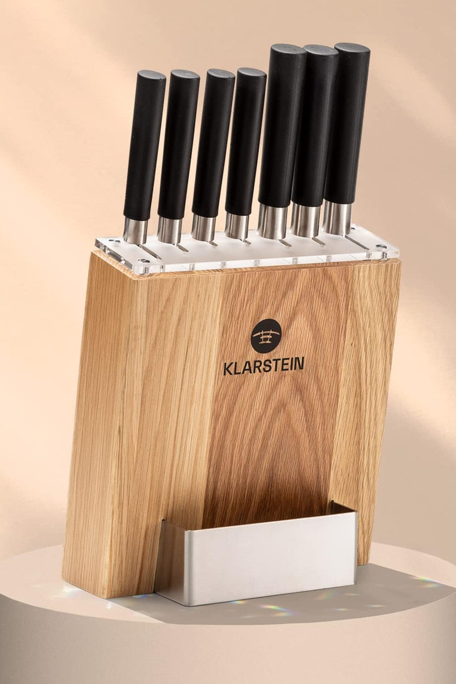 7 Parçalı Ahşap Bloklu Paslanmaz Çelik Bıçak Seti, Profesyonel Kesim