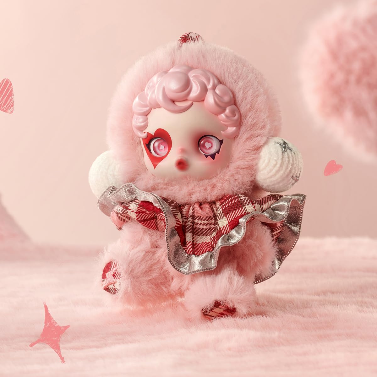 SKULLPANDA Winter Symphony Serisi Pelüş Figürler, Tam Set, Aksiyon & K
