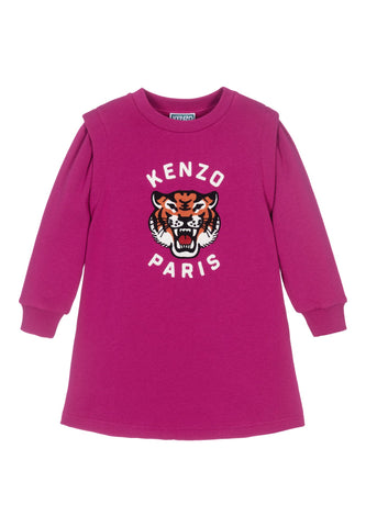 Çocuk Logo Baskılı Rahat Sweatshirt Elbise