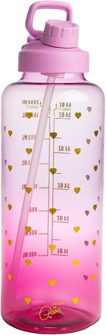 1,8 Litre Lila Su Şişesi, Motive Edici, Sızdırmaz, Spor ve Günlük Kullanım