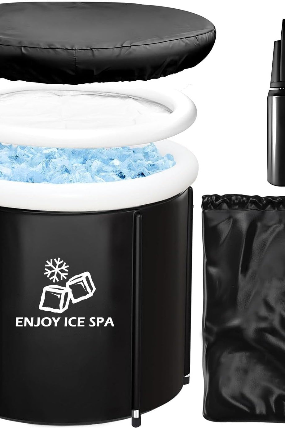 Taşınabilir Buz Banyosu Küveti 360L Soğuk Su Terapisi Küveti