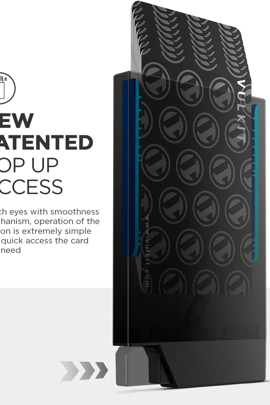 Metal Kartlık, RFID Korumalı Açılır Kredi Kartı Tutucu, Minimalist ve İnce Cüzdan