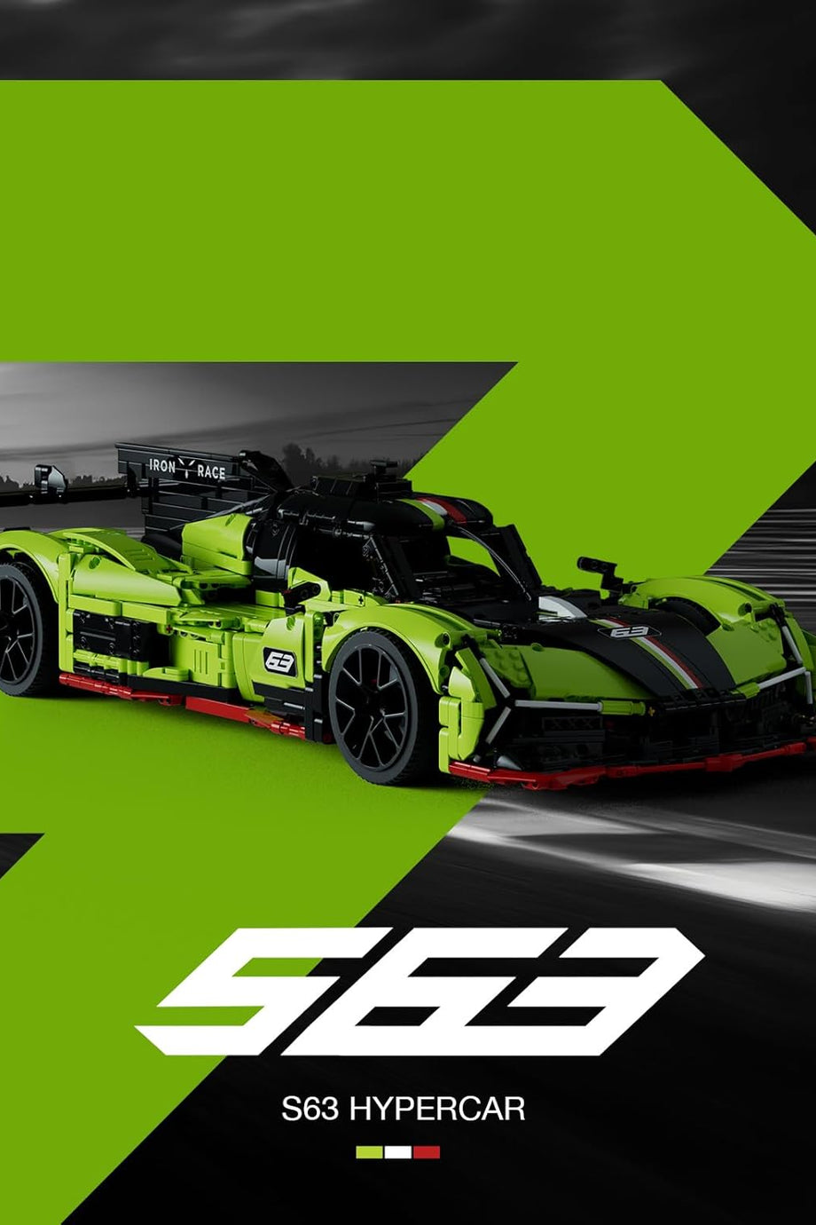 Hypercar Yapı Seti, 1:8 Ölçekli Koleksiyon Arabası, 3699 Parça
