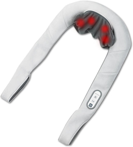 860 Shiatsu Boyun Masaj Aleti,Isıtma Fonksiyonlu, 2 Dönüş ve 2 Hız Seviyesi, Yıkanabilir ve Kolay Temizlenebilir