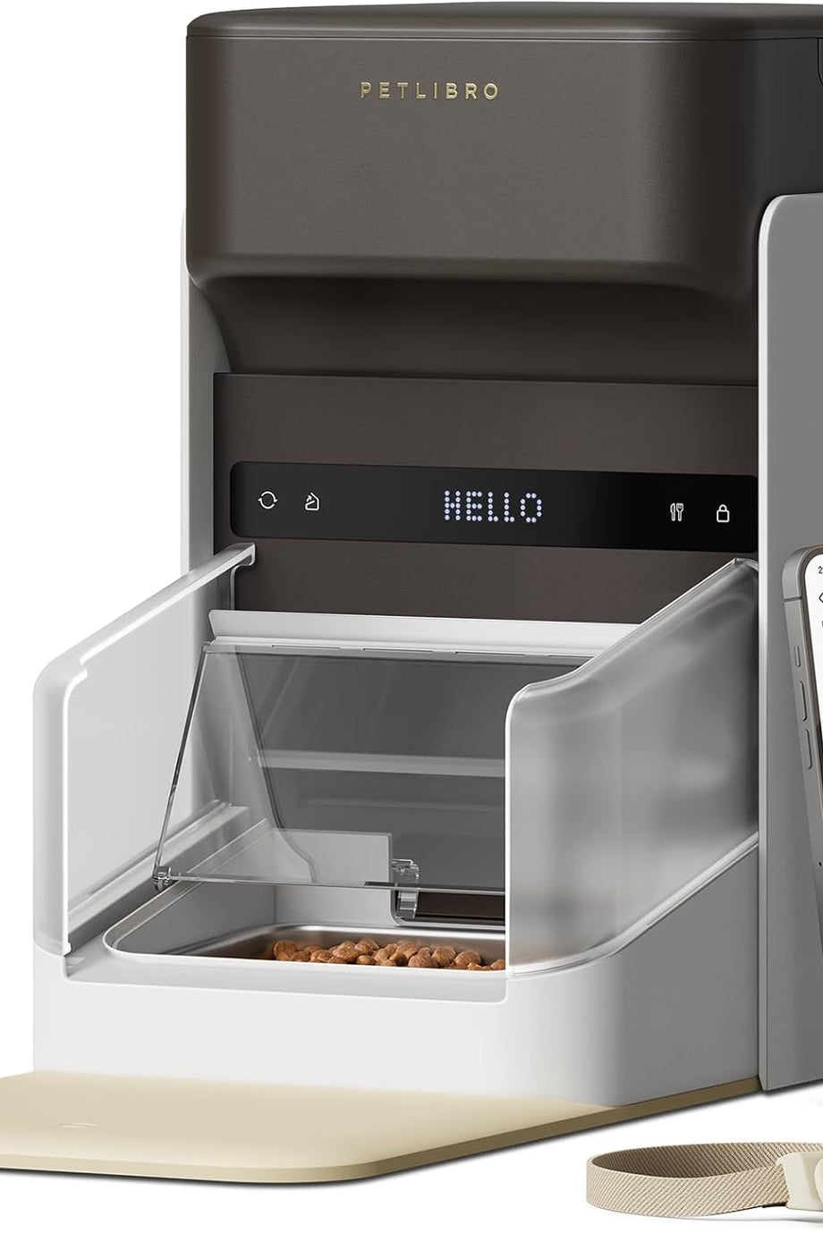 3L Akıllı Otomatik Mama Otomatı, 5G Wi-Fi, Uygulamalı & Yaka Sensörlü, 1-10 Öğün