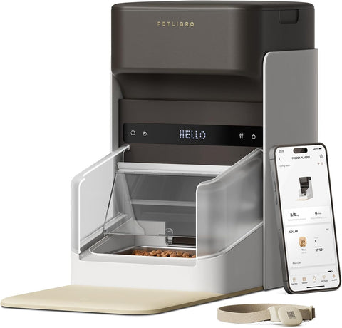 3L Akıllı Otomatik Mama Otomatı, 5G Wi-Fi, Uygulamalı & Yaka Sensörlü, 1-10 Öğün