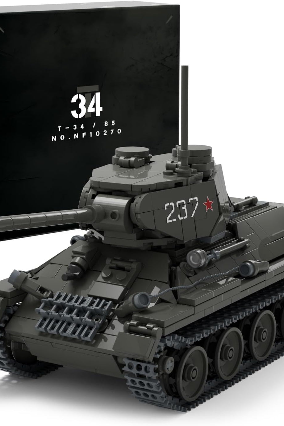 T34/85 Askeri Tank Yapım Seti, 818 Parça, 2. Dünya Savaşı Model Koleksiyonu, Yetişkinler İçin