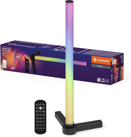 Smart RGB WiFi Masa Lambası Dimmable, Akıllı Kontrol, Modern Siyah Tasarım