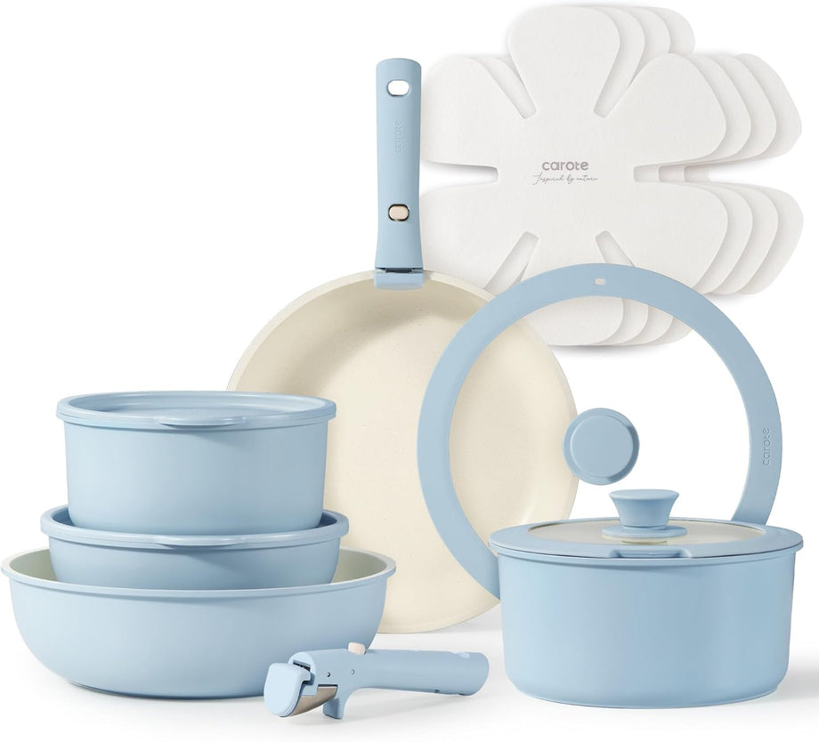 15 Parça Tencere Seti, Çıkarılabilir Saplı, Yapışmaz, İndüksiyon ve Fırın Uyumlu