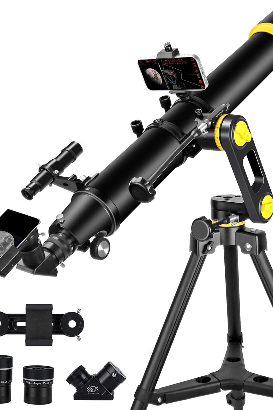 90mm Dürbünlü Teleskop, 1000mm Odak, Tripodlu, Telefon Adaptörlü, Yetişkin ve Çocuklar İçin