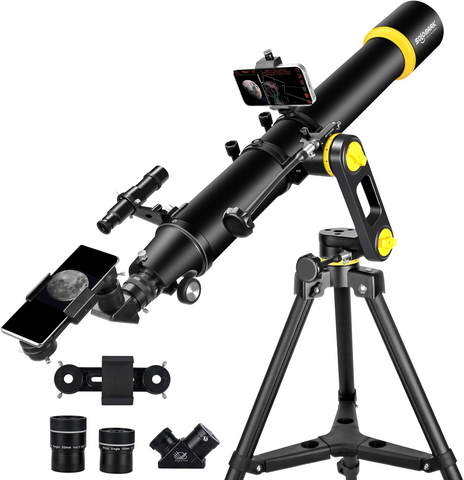 90mm Dürbünlü Teleskop, 1000mm Odak, Tripodlu, Telefon Adaptörlü, Yetişkin ve Çocuklar İçin