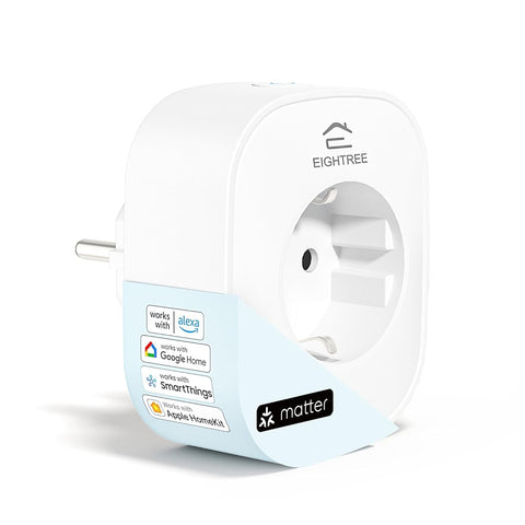 Matter Uyumlu Wi-Fi Akıllı Priz, 16A, SmartThings ile Uyumlu, Akım Ölçümü