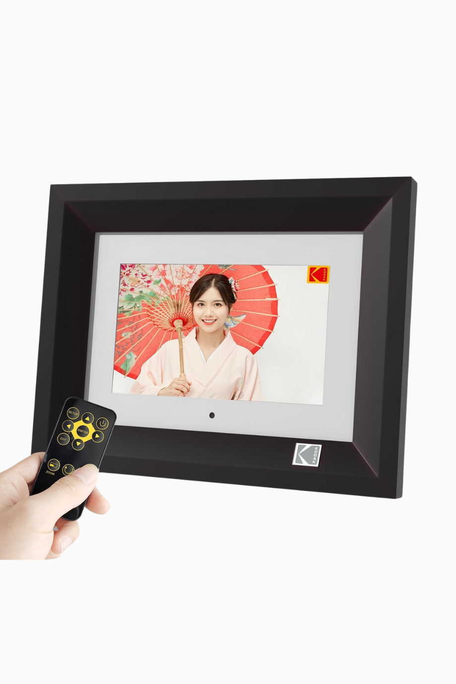 7 inç Dijital Fotoğraf Çerçevesi USB Destekli Yüksek Çözünürlüklü 1024x600 Siyah