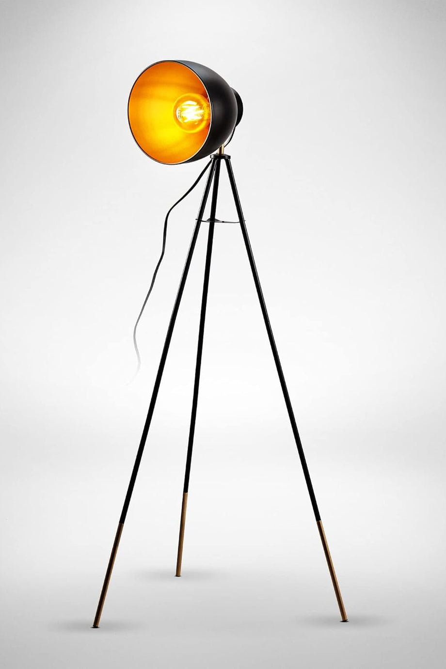 Ayaklı Lamba Vintage Endüstriyel Tasarım, E27 Duy, 40 Watt, Döndürülebilir