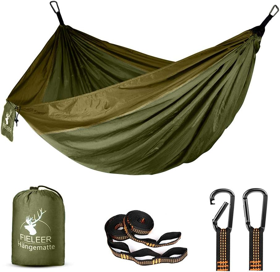 Ultra Hafif Kamp Hamak 275x140 cm Paraşüt Naylon 300 kg Taşıma Askı ve Kanca Dahil